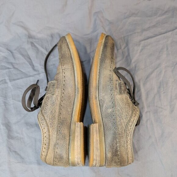 Bed Stu Grey Green Brogue Wingtip Oxford Derby Dress Shoes Men Size 9.5 - Picture 8 of 10